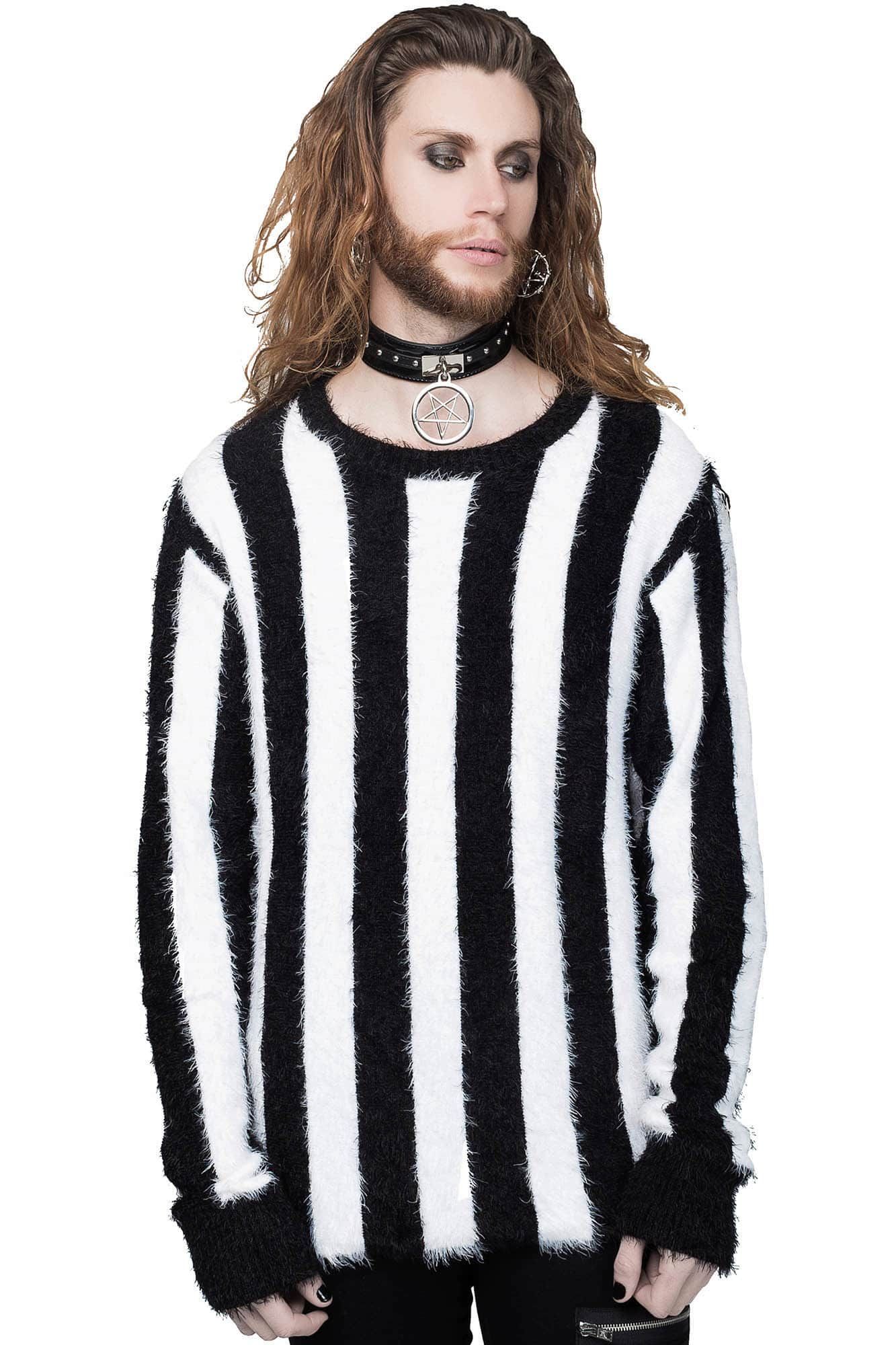 Stripe Me Down Sweater sold by Killstar product image thumbnail 3