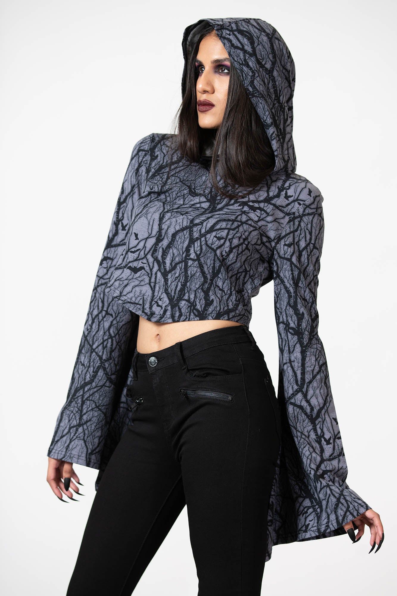Hexmoon Cropped Hoodie sold by Killstar product image thumbnail 4