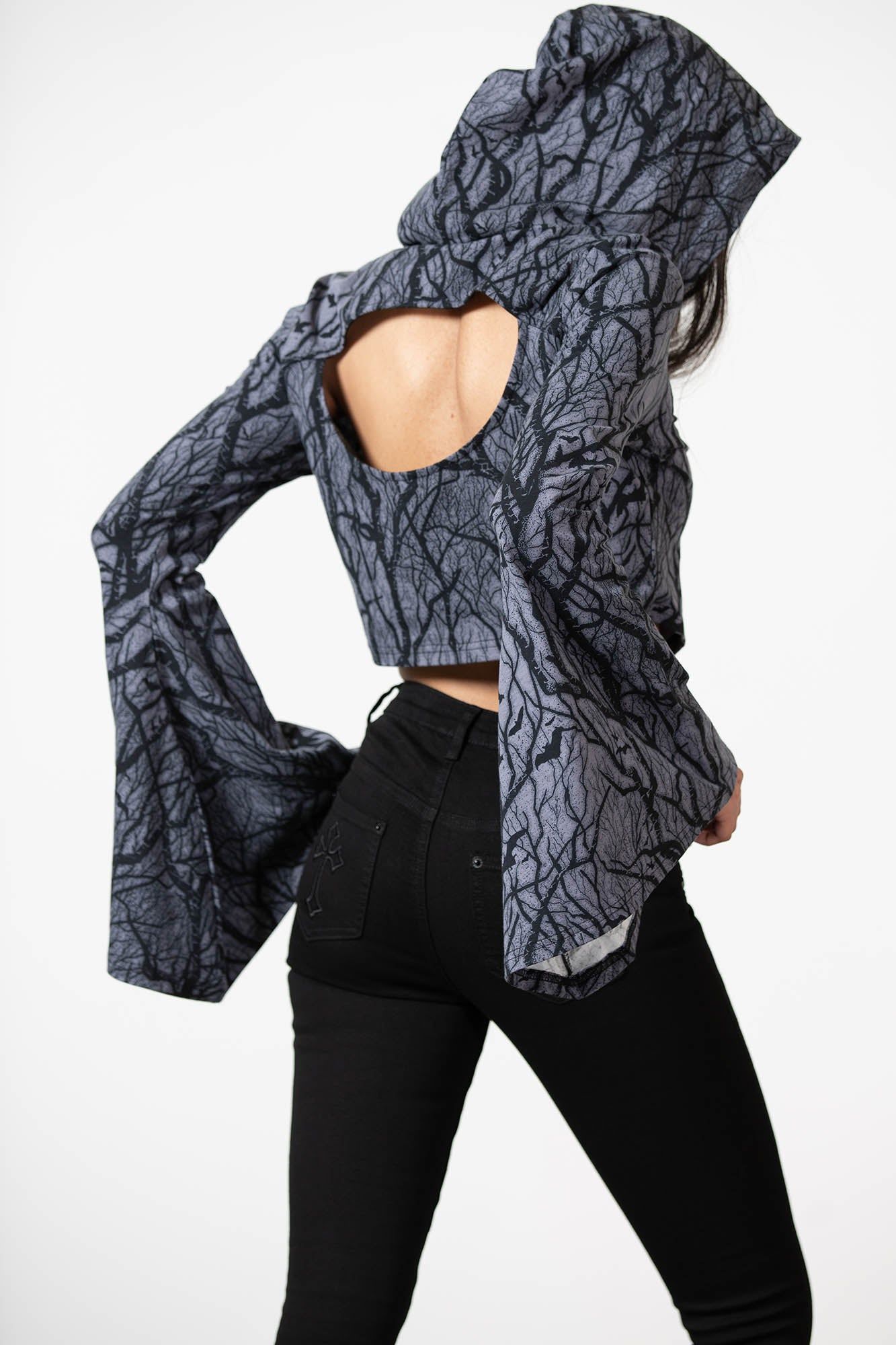 Hexmoon Cropped Hoodie sold by Killstar