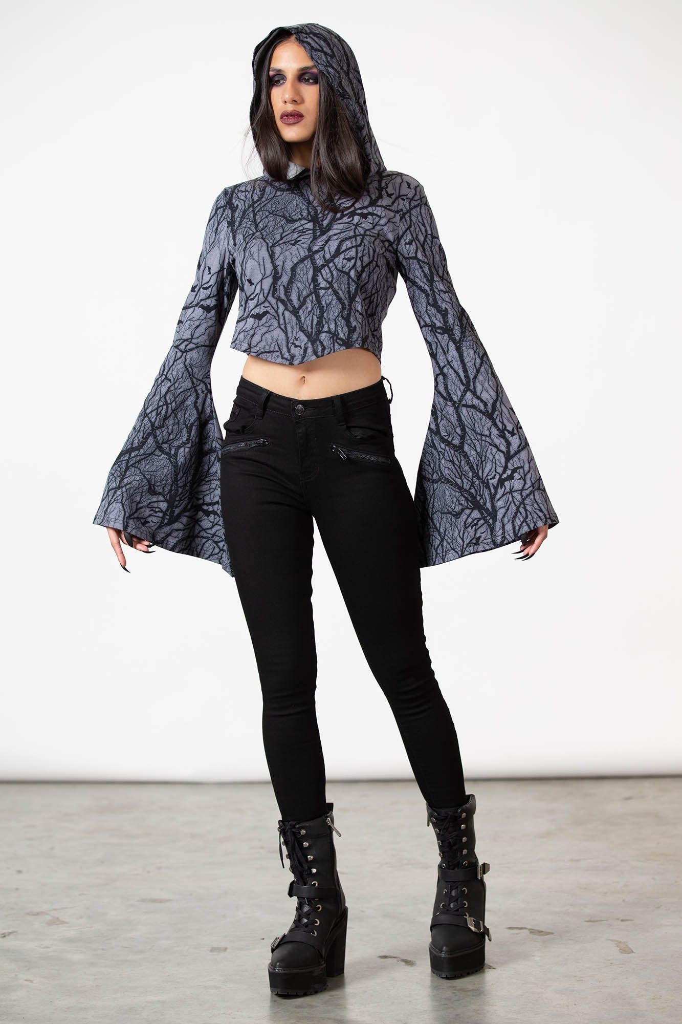 Hexmoon Cropped Hoodie sold by Killstar product image thumbnail 3