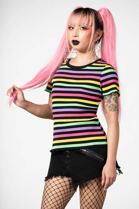 Blair Rainbow Top sold by Killstar
