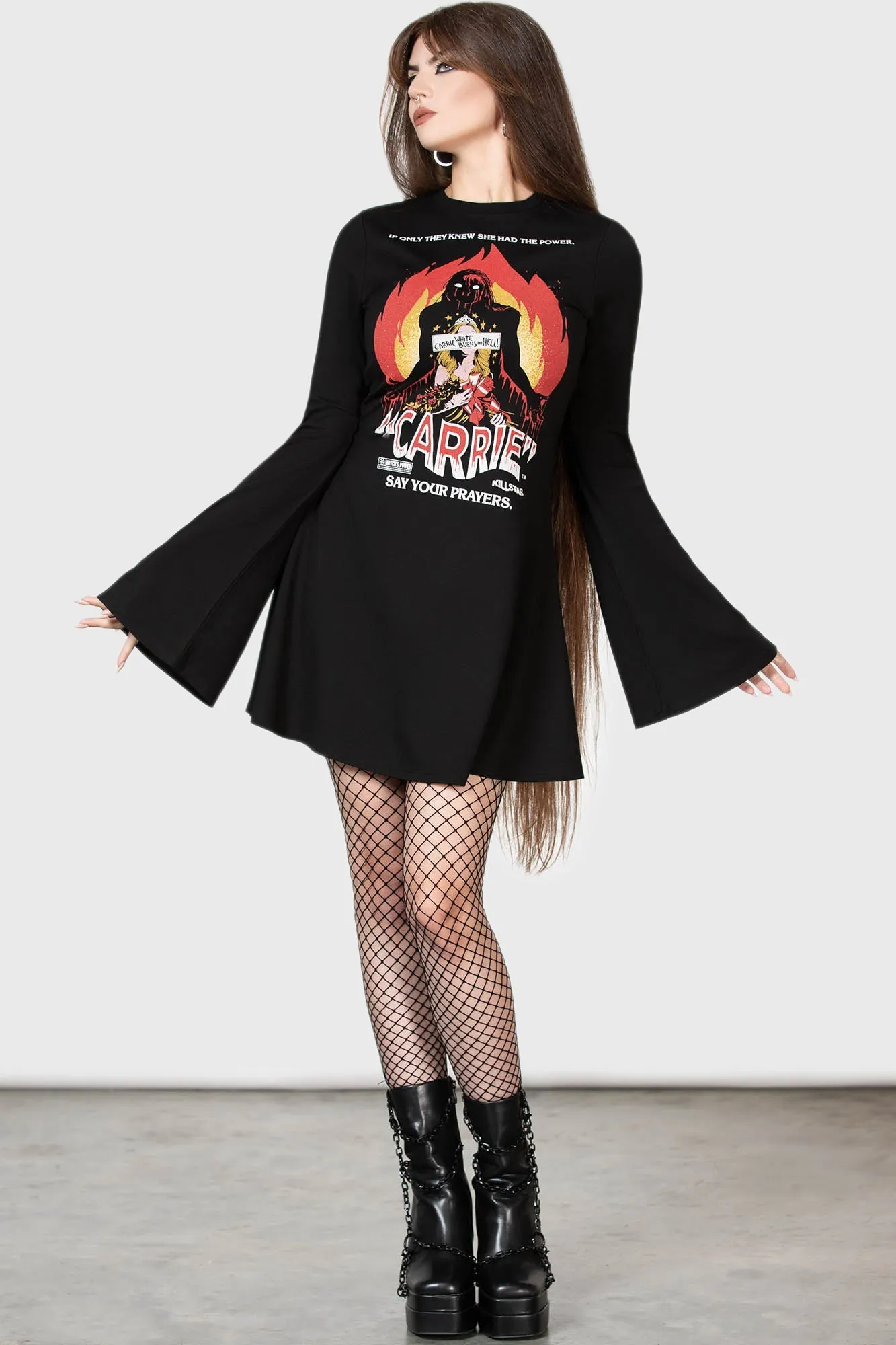 Creepy Carrie Skater Dress sold by Killstar product image thumbnail 5