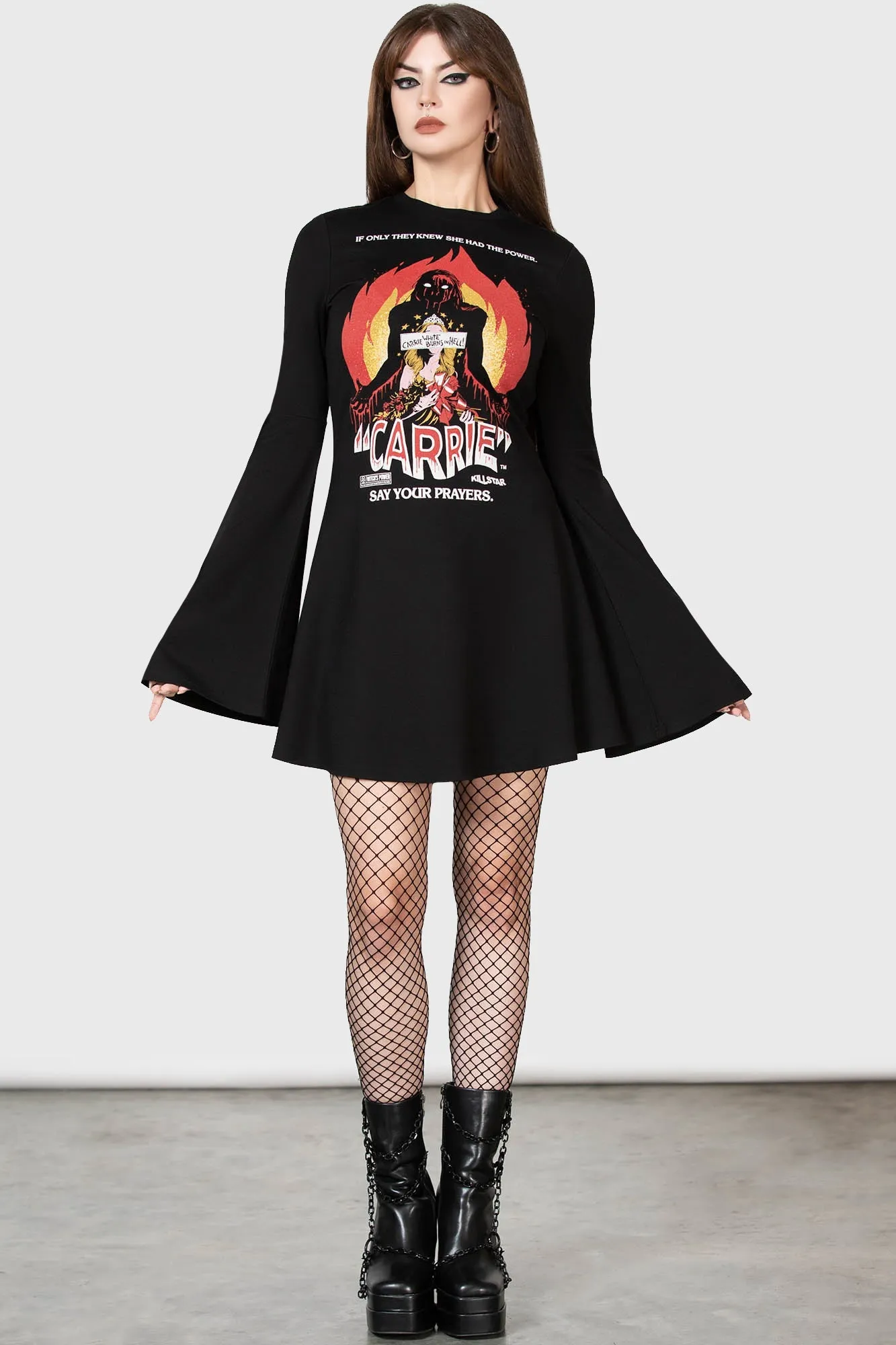 Creepy Carrie Skater Dress sold by Killstar product image thumbnail 3