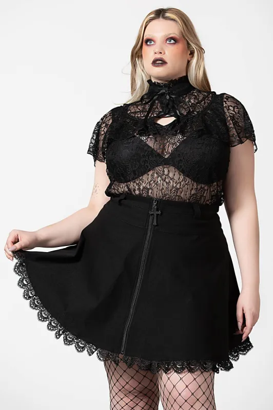 Viktoria Mini Skirt [PLUS] sold by Killstar
