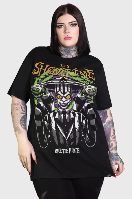 Beetlejuice It's Showtime T-Shirt [PLUS] sold by Killstar