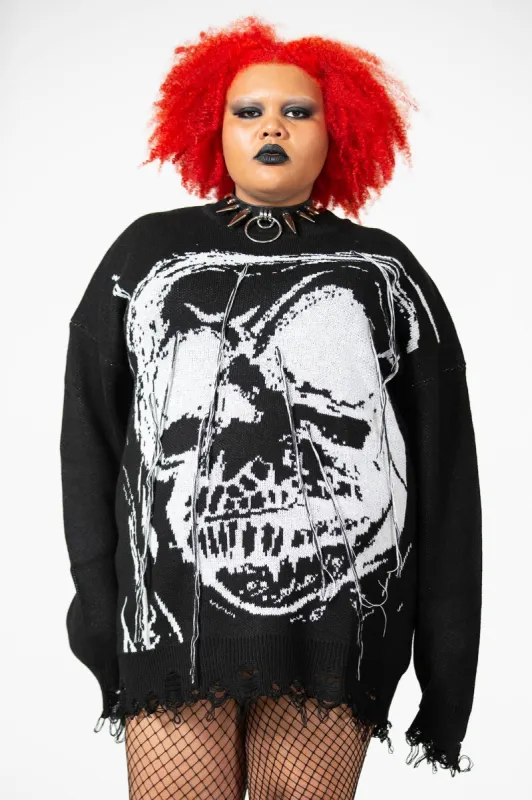 Ruined Relic Knit Sweater [PLUS] sold by Killstar