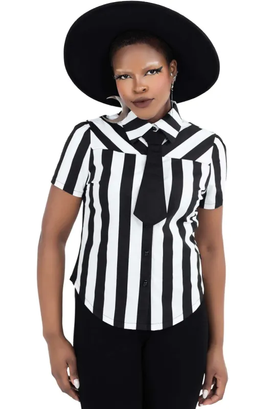 Bloodstripe Shirt sold by Killstar