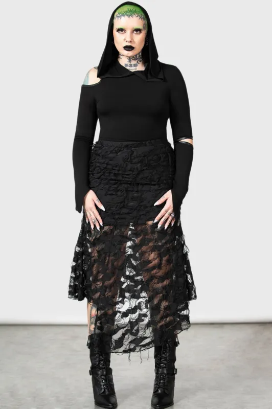 Nightdew Midi Skirt sold by Killstar