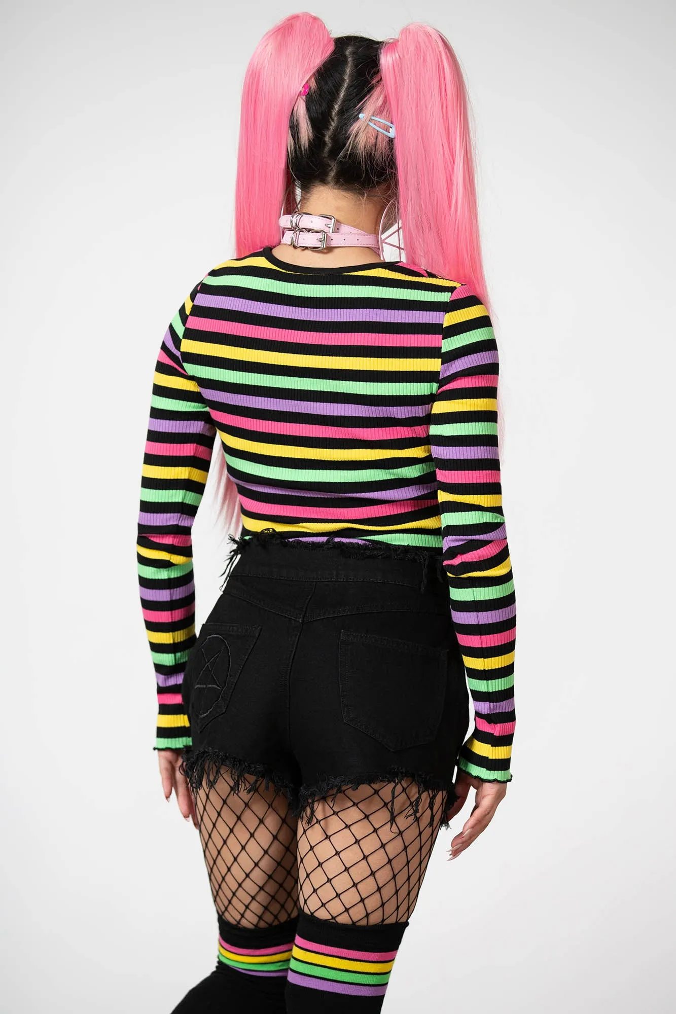 Nikiko Ribbed Long-Sleeve Top sold by Killstar product image thumbnail 4