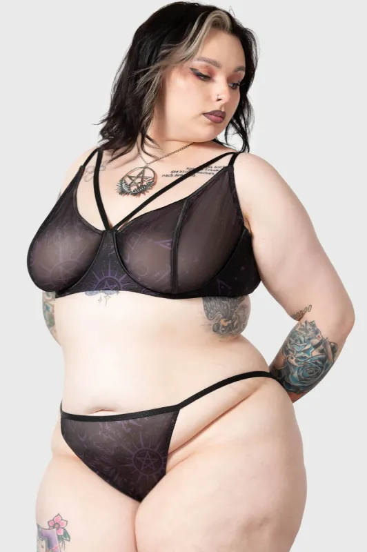 Garnetta Strappy Panty [PLUS] sold by Killstar