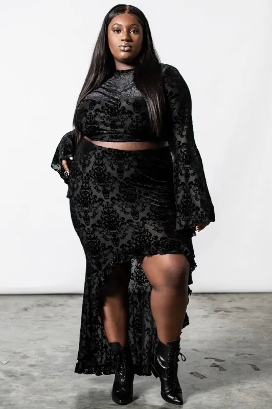 Para Bellum Maxi Skirt [PLUS] sold by Killstar