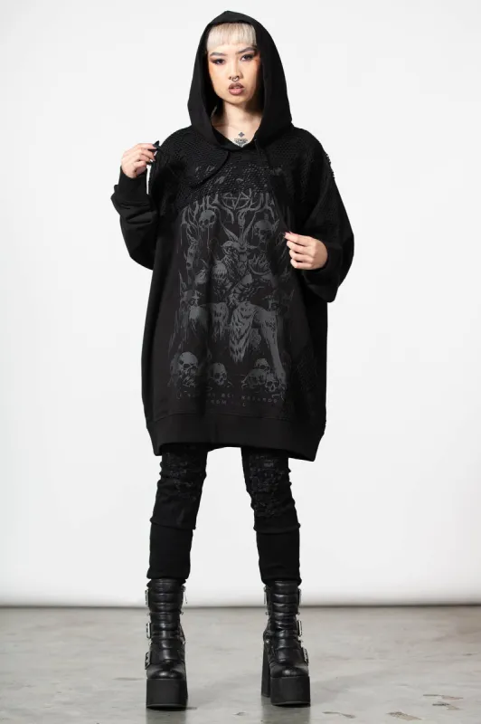 The Verge Fishnet Hoodie sold by Killstar