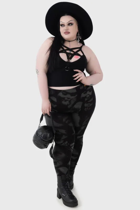 Eat Your Heart Out Leggings [PLUS] sold by Killstar