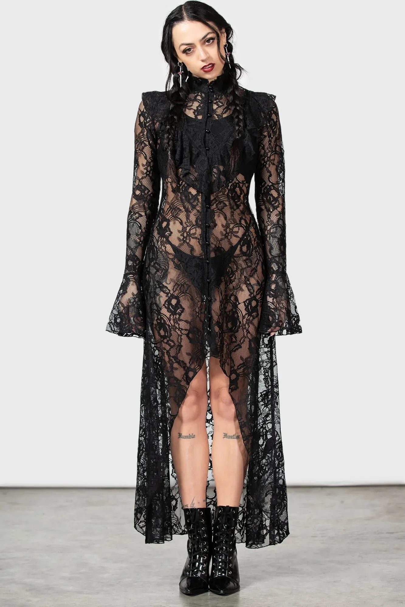 Condolences Maxi Shirt Dress sold by Killstar
