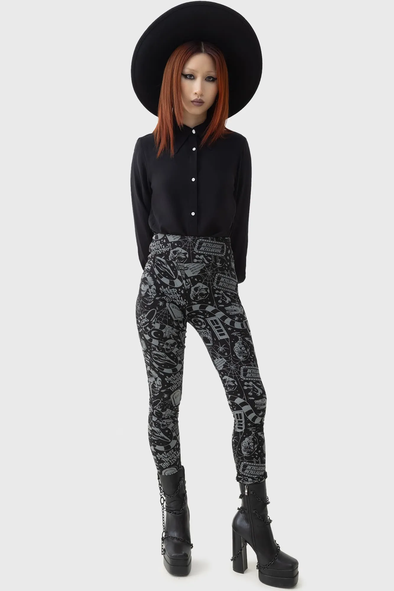 Never Trust The Living Leggings sold by Killstar product image thumbnail 2