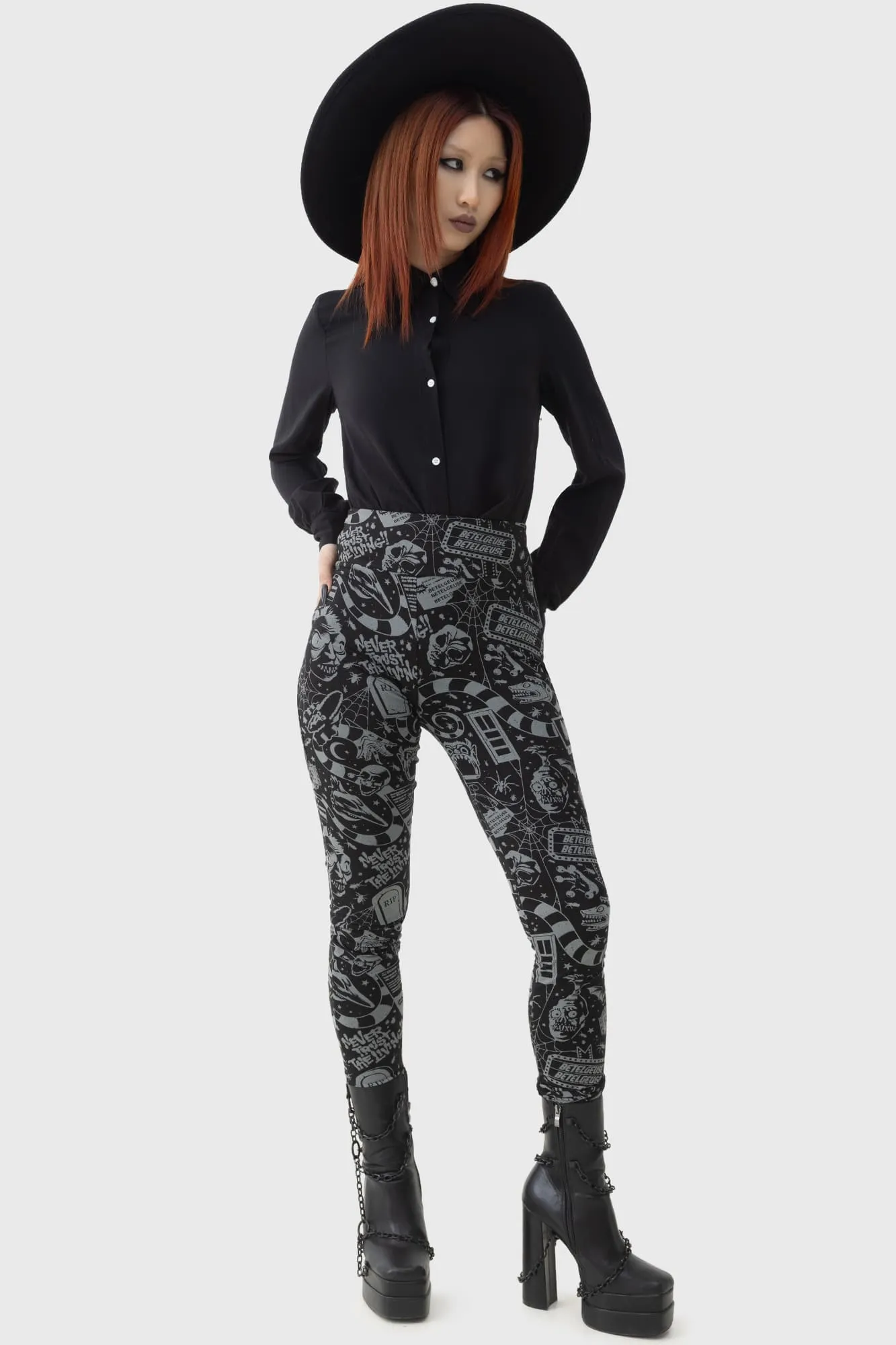Never Trust The Living Leggings sold by Killstar product image thumbnail 4