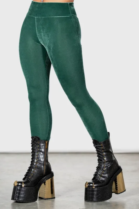 Hematite Leggings [GREEN] sold by Killstar