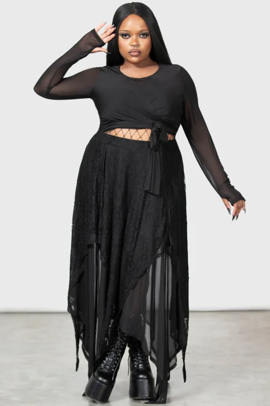 Sunset Wrap Top [PLUS] sold by Killstar