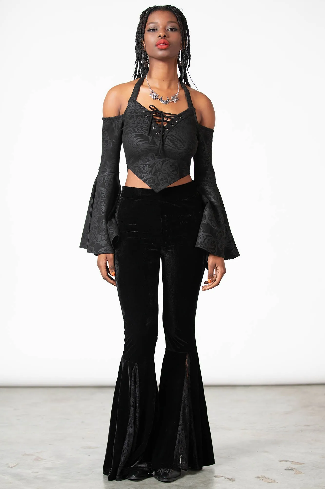 Periwinkle Halter Crop Top sold by Killstar product image thumbnail 2