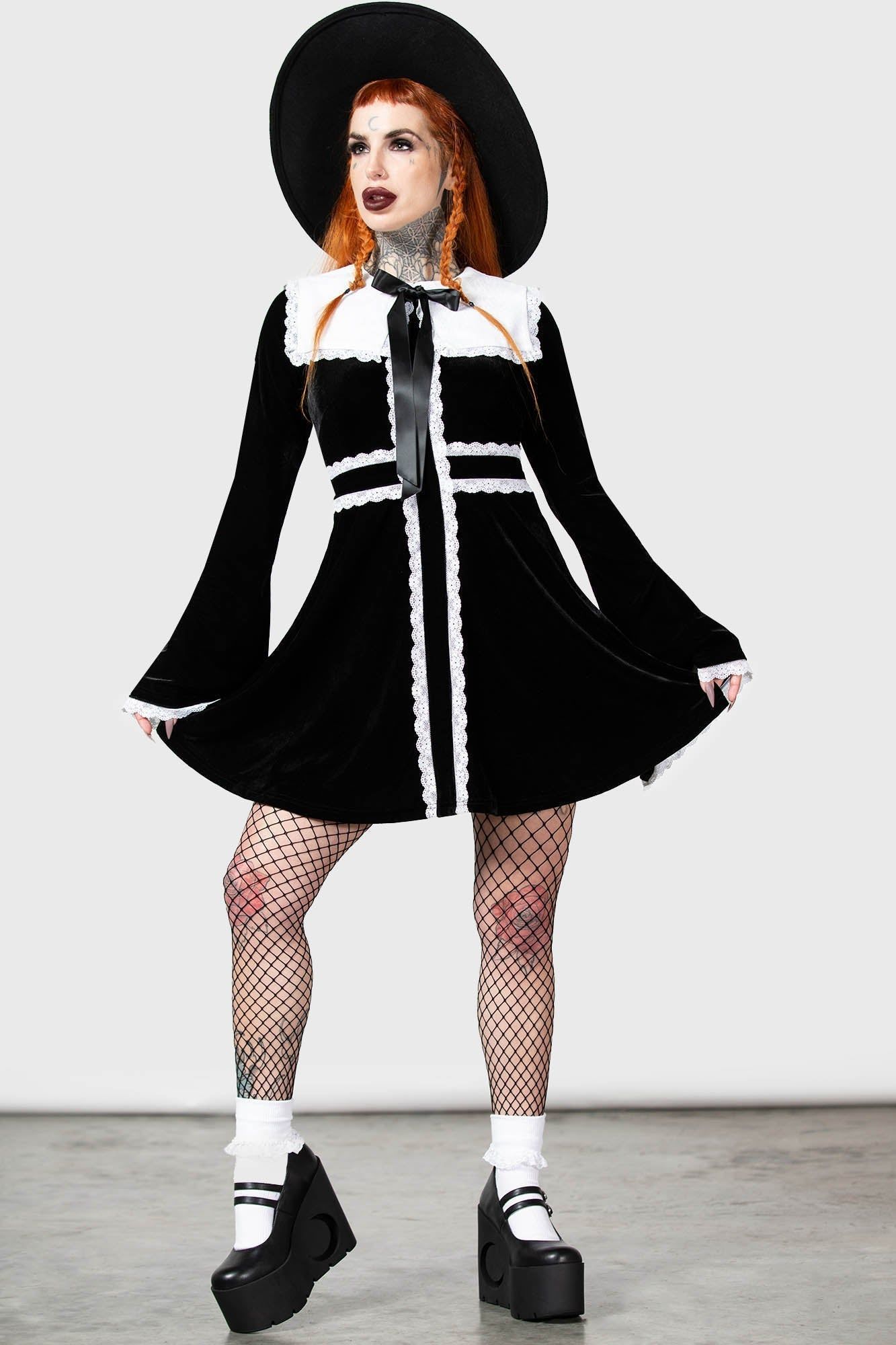Infinity Coven Long Sleeve Dress Resurrect sold by Killstar product image thumbnail 4