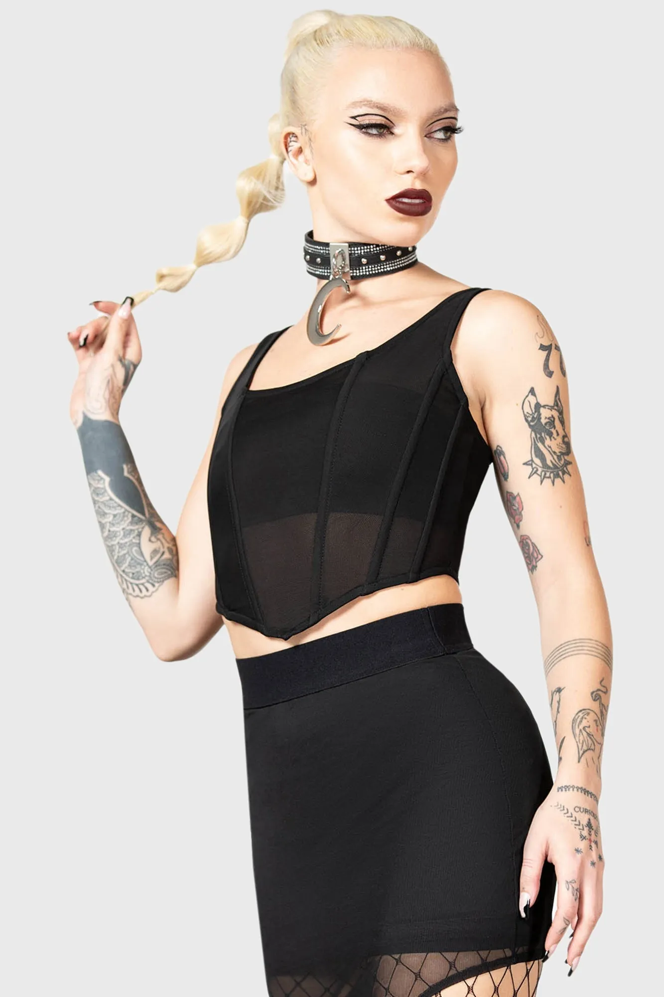 Asterim Mesh Top sold by Killstar