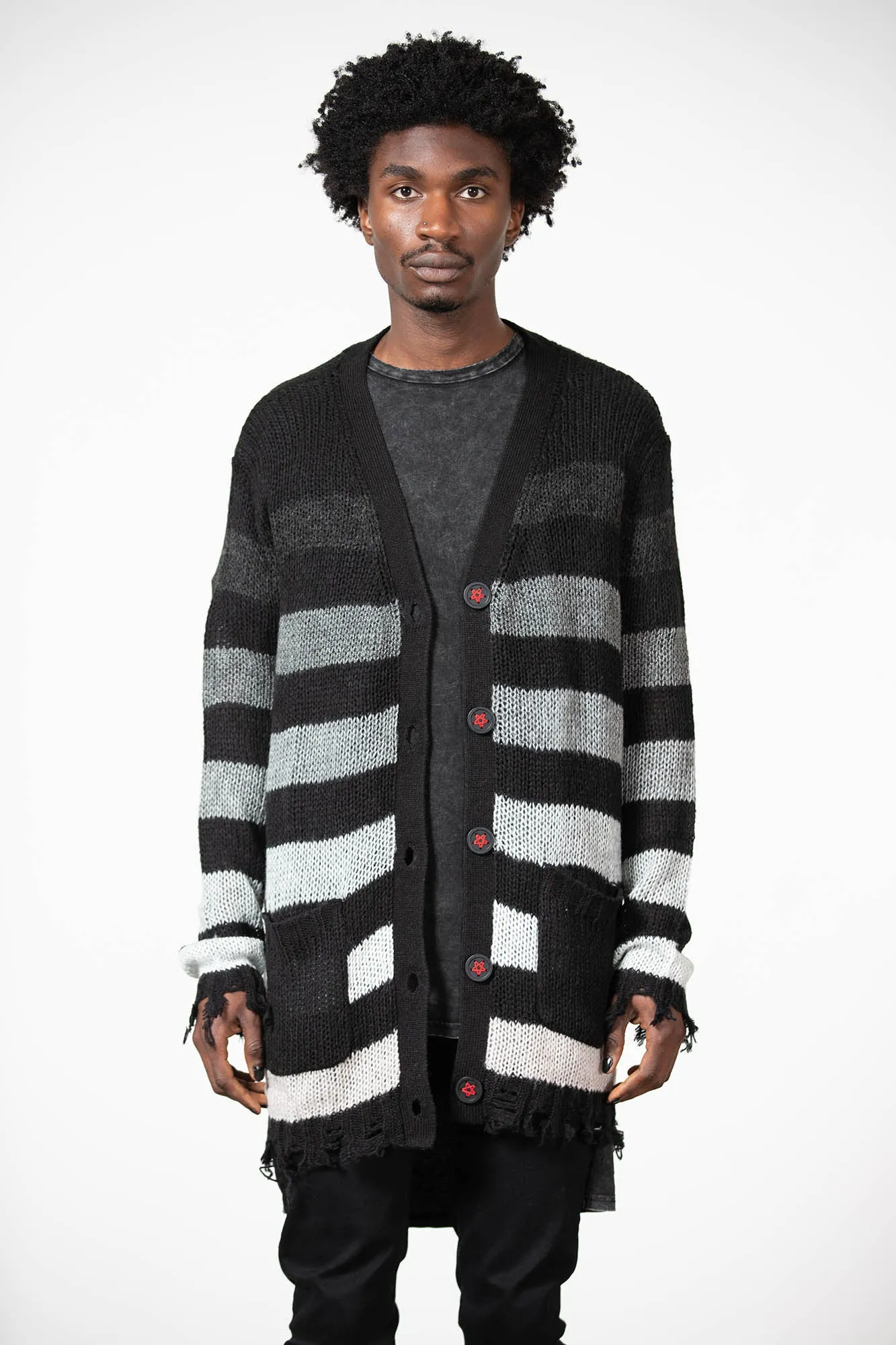Stripe Of Evil Cardigan sold by Killstar product image thumbnail 4