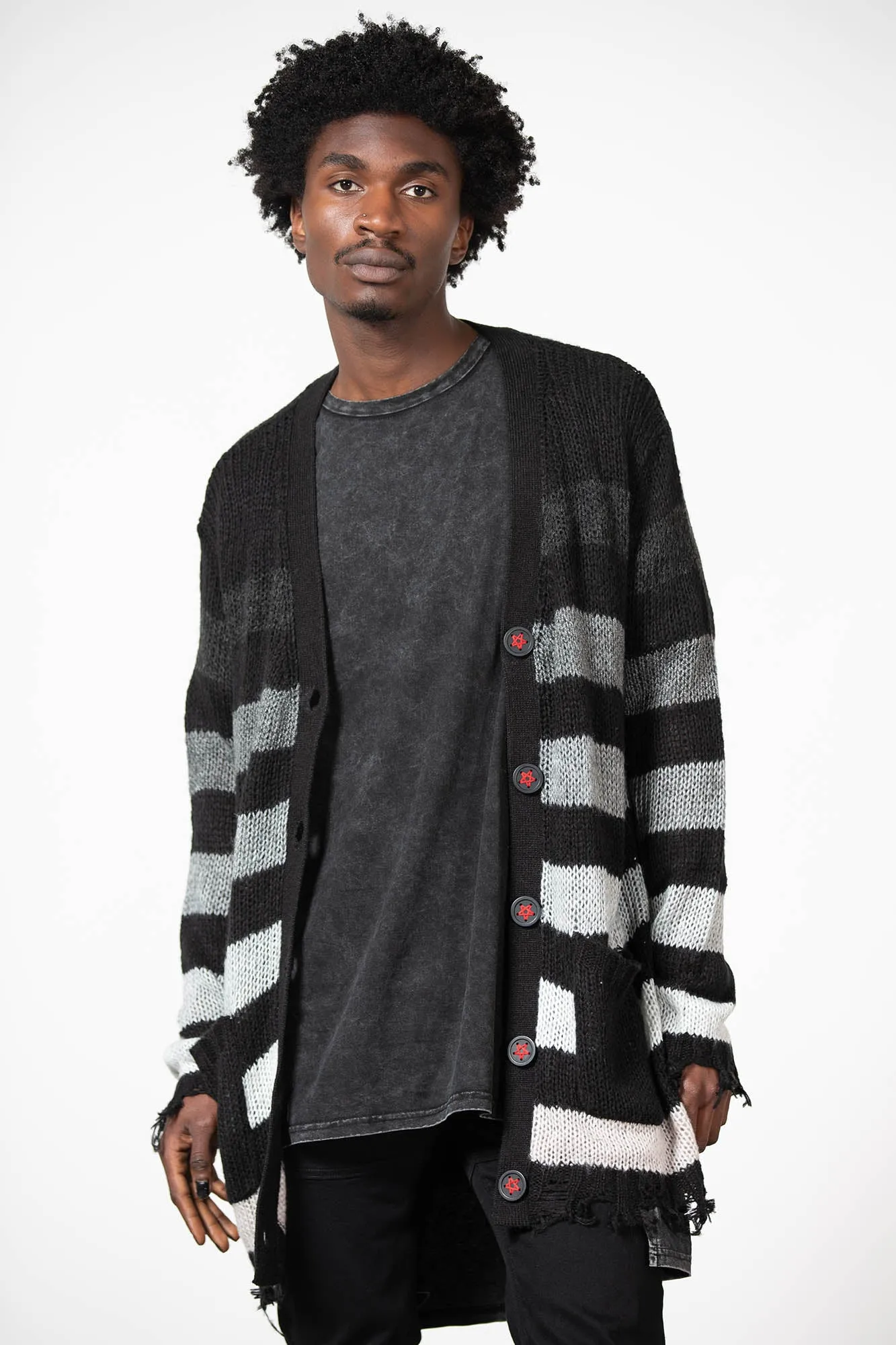 Stripe Of Evil Cardigan sold by Killstar product image thumbnail 2