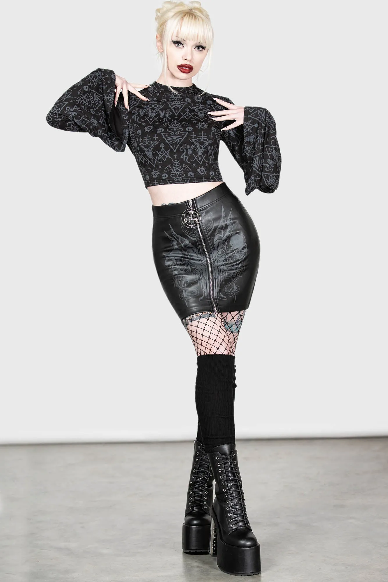 Scarlet Flame Mini Skirt sold by Killstar product image thumbnail 2