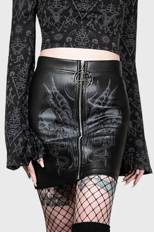 Scarlet Flame Mini Skirt sold by Killstar
