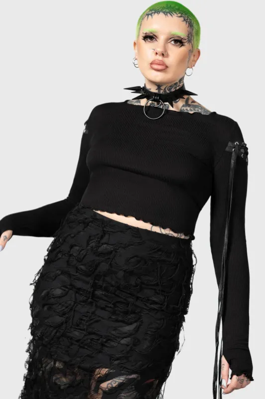 Shailagh Long Sleeve Top sold by Killstar