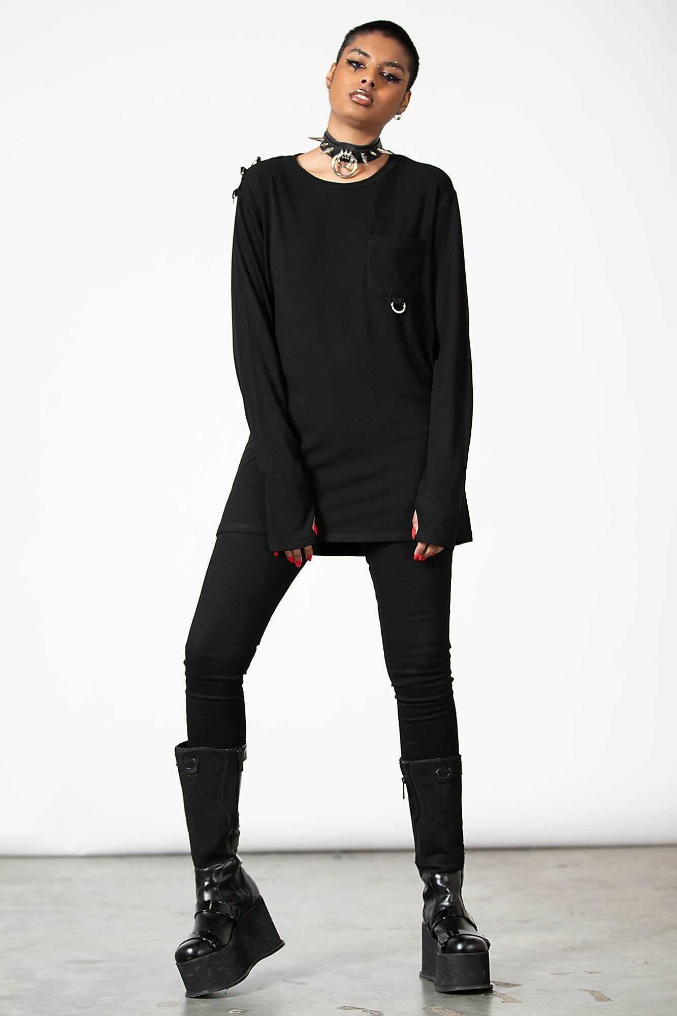 Trent Long Sleeve Top sold by Killstar product image thumbnail 4