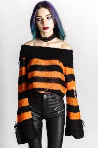 Eerie Knit Sweater sold by Killstar