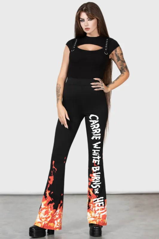 Carrie Bootcut Trousers sold by Killstar