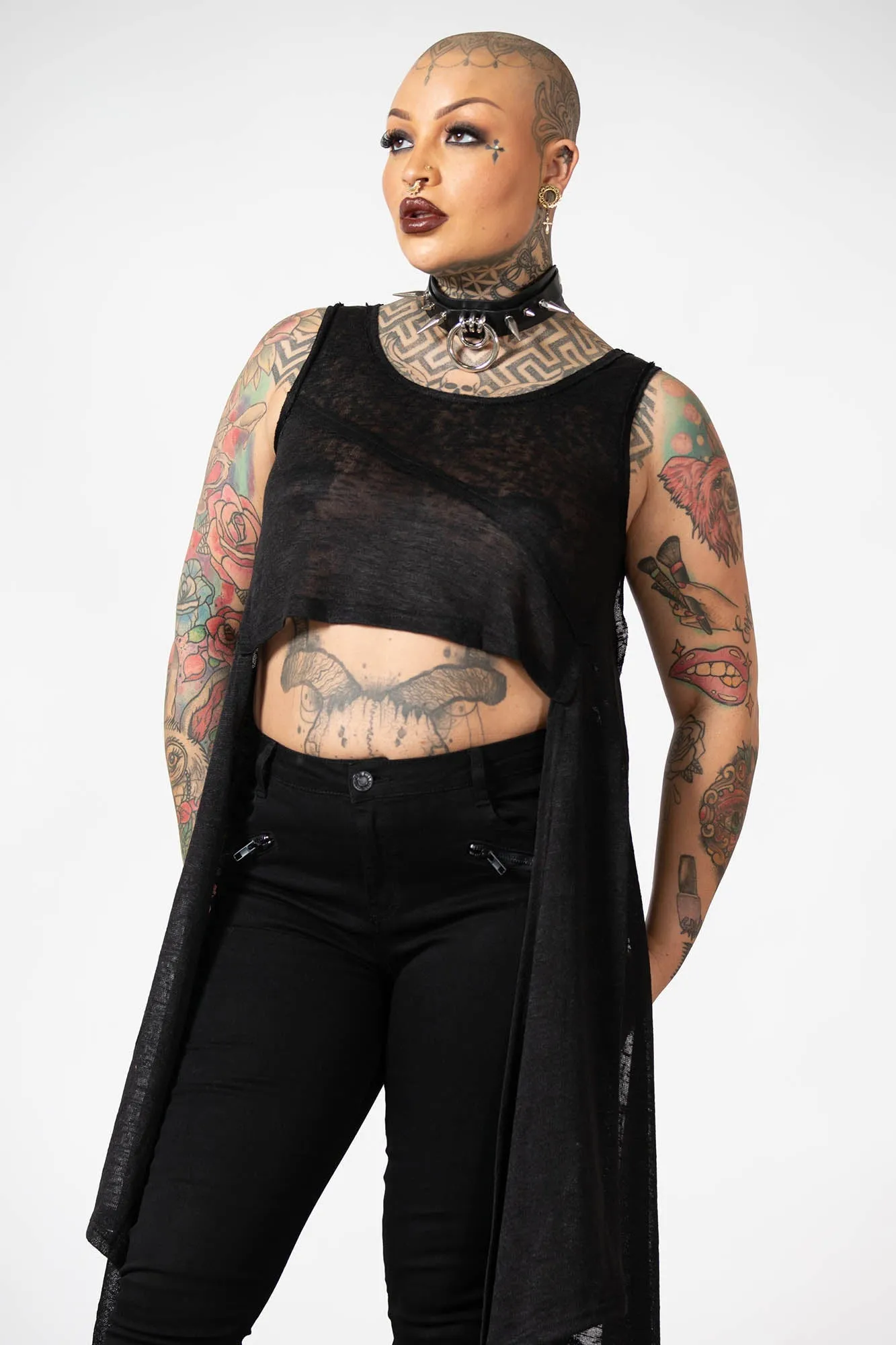 Shirley Crop Vest sold by Killstar product image thumbnail 2