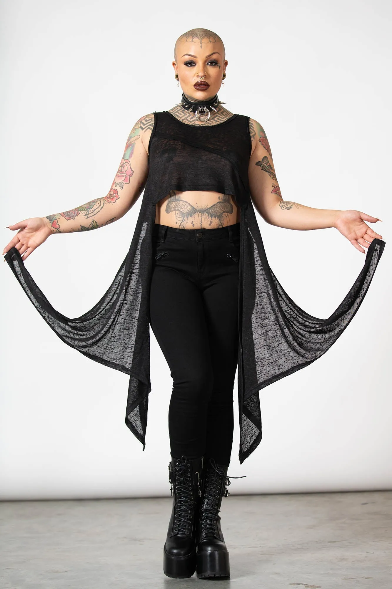 Shirley Crop Vest sold by Killstar product image thumbnail 4