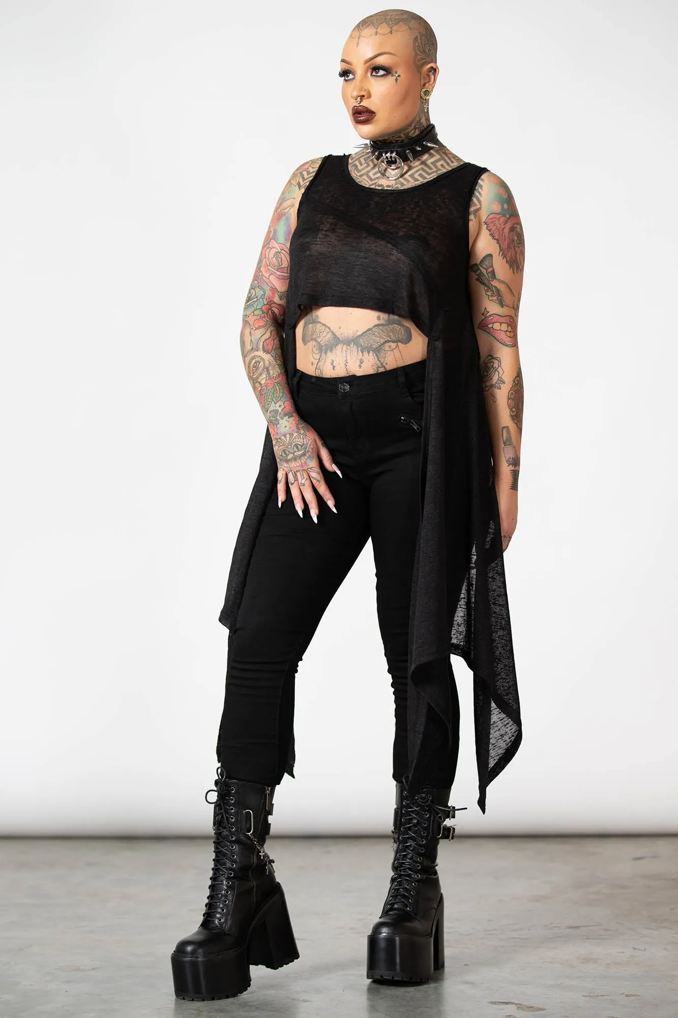Shirley Crop Vest sold by Killstar product image thumbnail 3