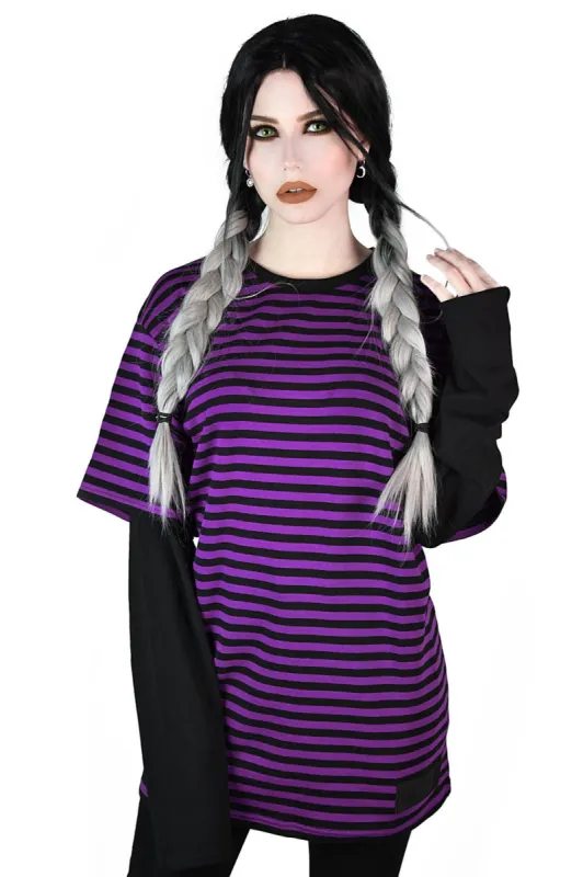Maxen Long Sleeve Top [PLUM] Resurrect sold by Killstar