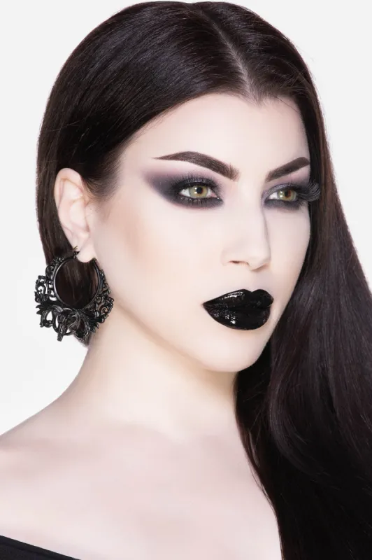 Worship The Night Hoop Earrings [B] - Resurrect sold by Killstar