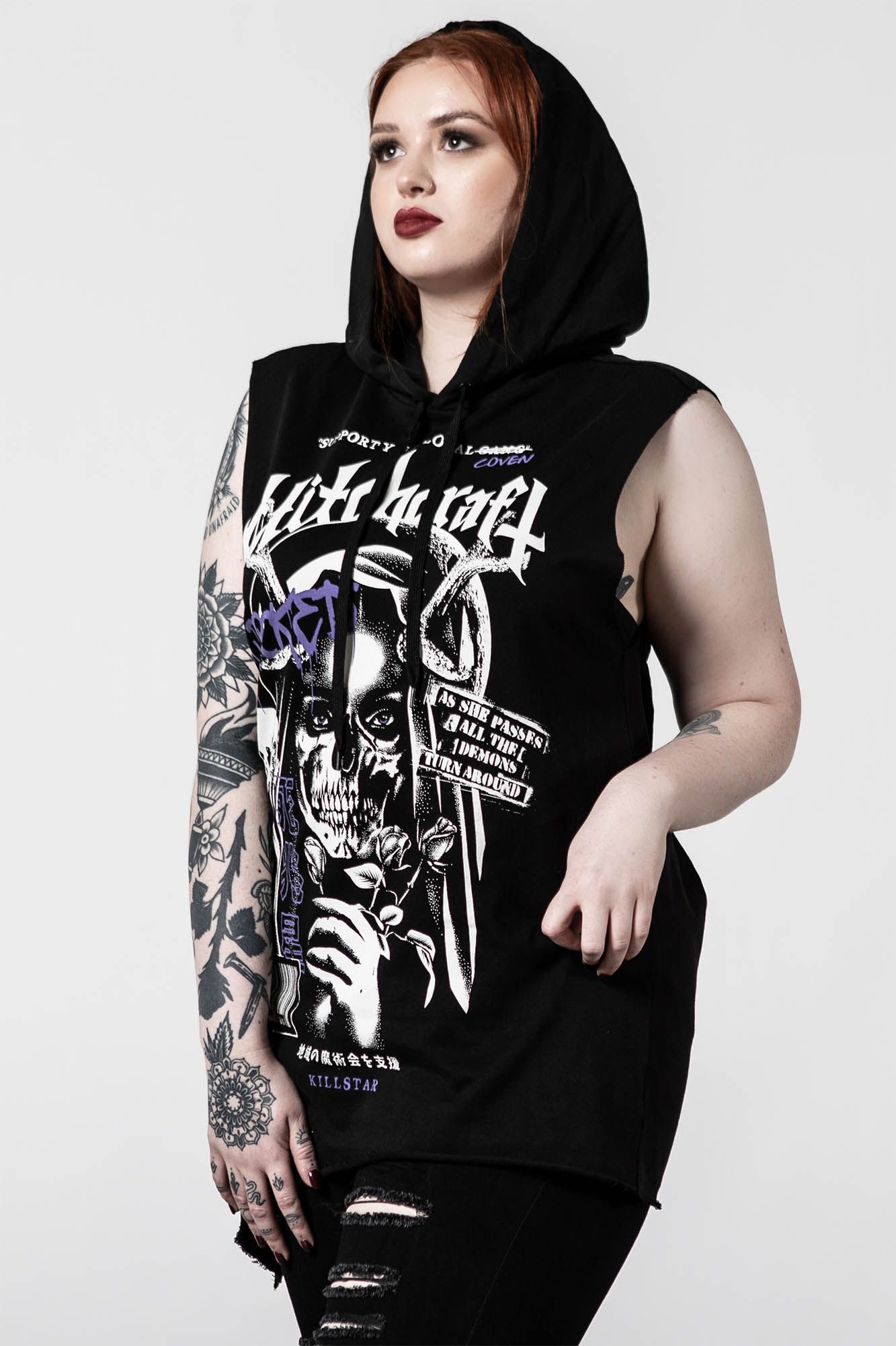 Local Coven Cut-Up Vest Resurrect sold by Killstar product image thumbnail 3