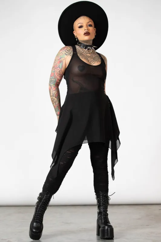 Lilith's Blood Mesh Tunic Vest sold by Killstar