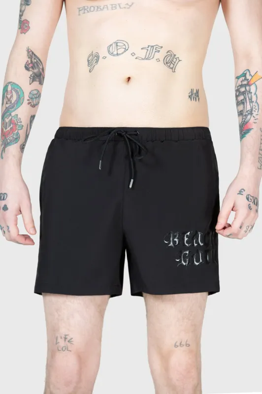 Dive Into Hell Swim Shorts sold by Killstar