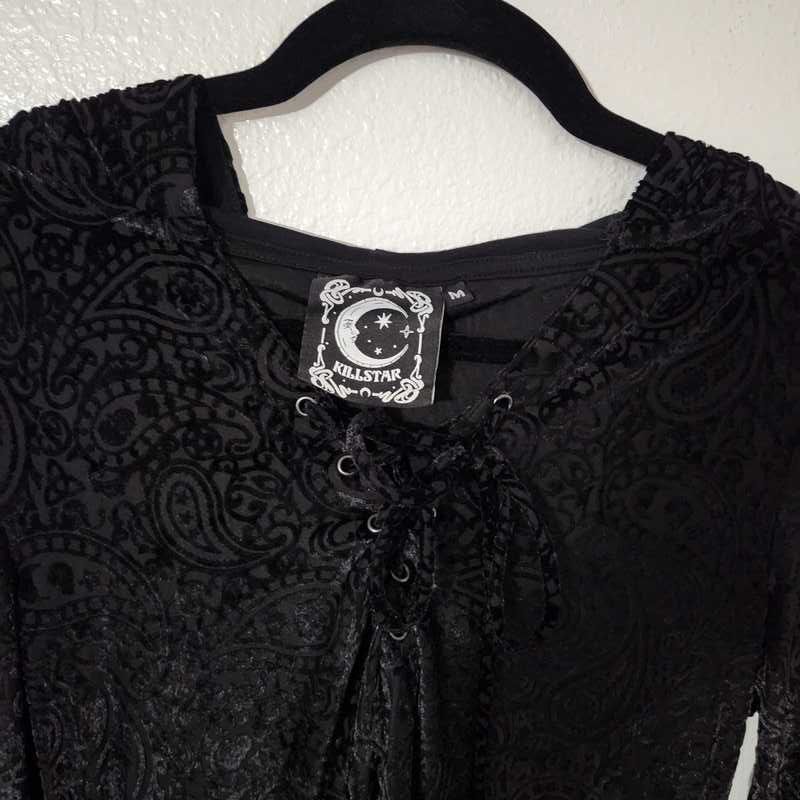 Fade Away Farah Velvet Dress Resurrect sold by Killstar product image thumbnail 7