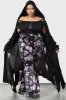 Moondance Bell Bottoms [BLACK/PINK] [PLUS] sold by Killstar