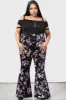 Moondance Bell Bottoms [BLACK/PINK] [PLUS] sold by Killstar