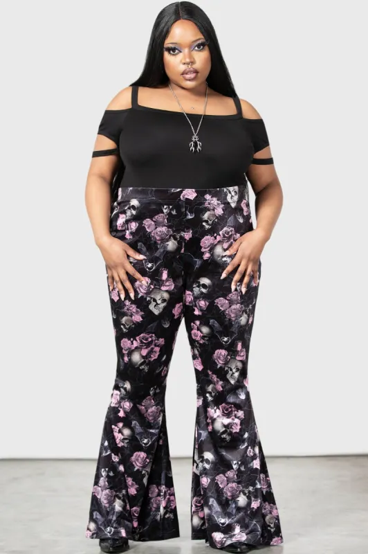 Moondance Bell Bottoms [BLACK/PINK] [PLUS] sold by Killstar