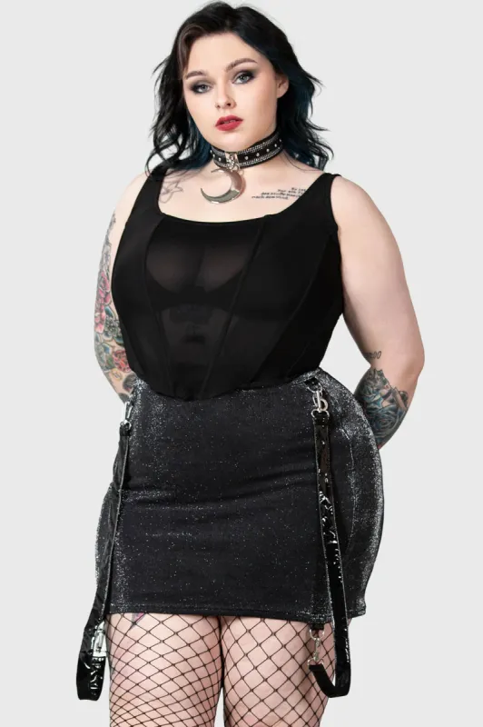 Carmilla Mini Skirt [PLUS] sold by Killstar