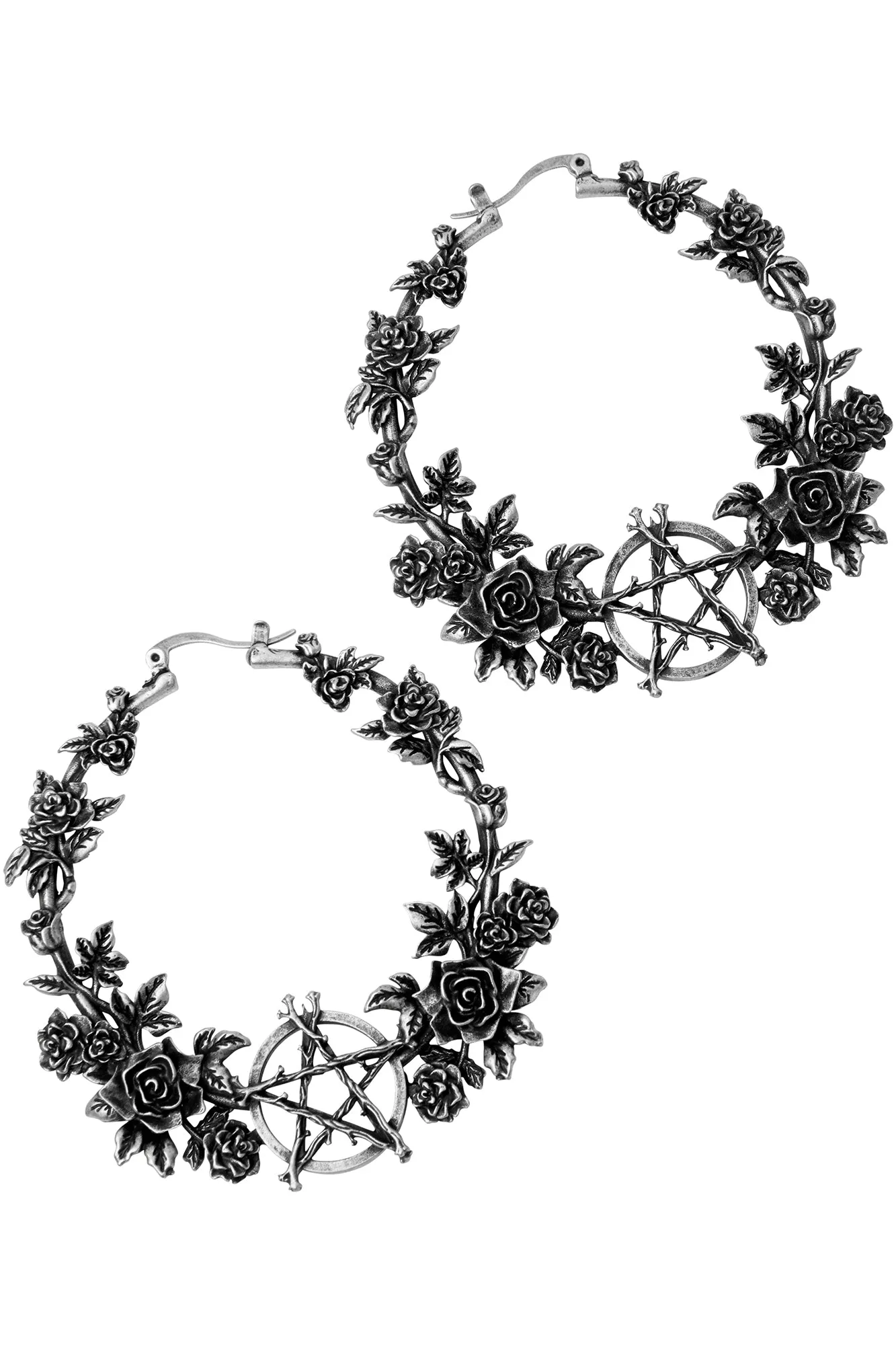 Grimwood Hoop Earrings - Resurrect sold by Killstar product image thumbnail 3