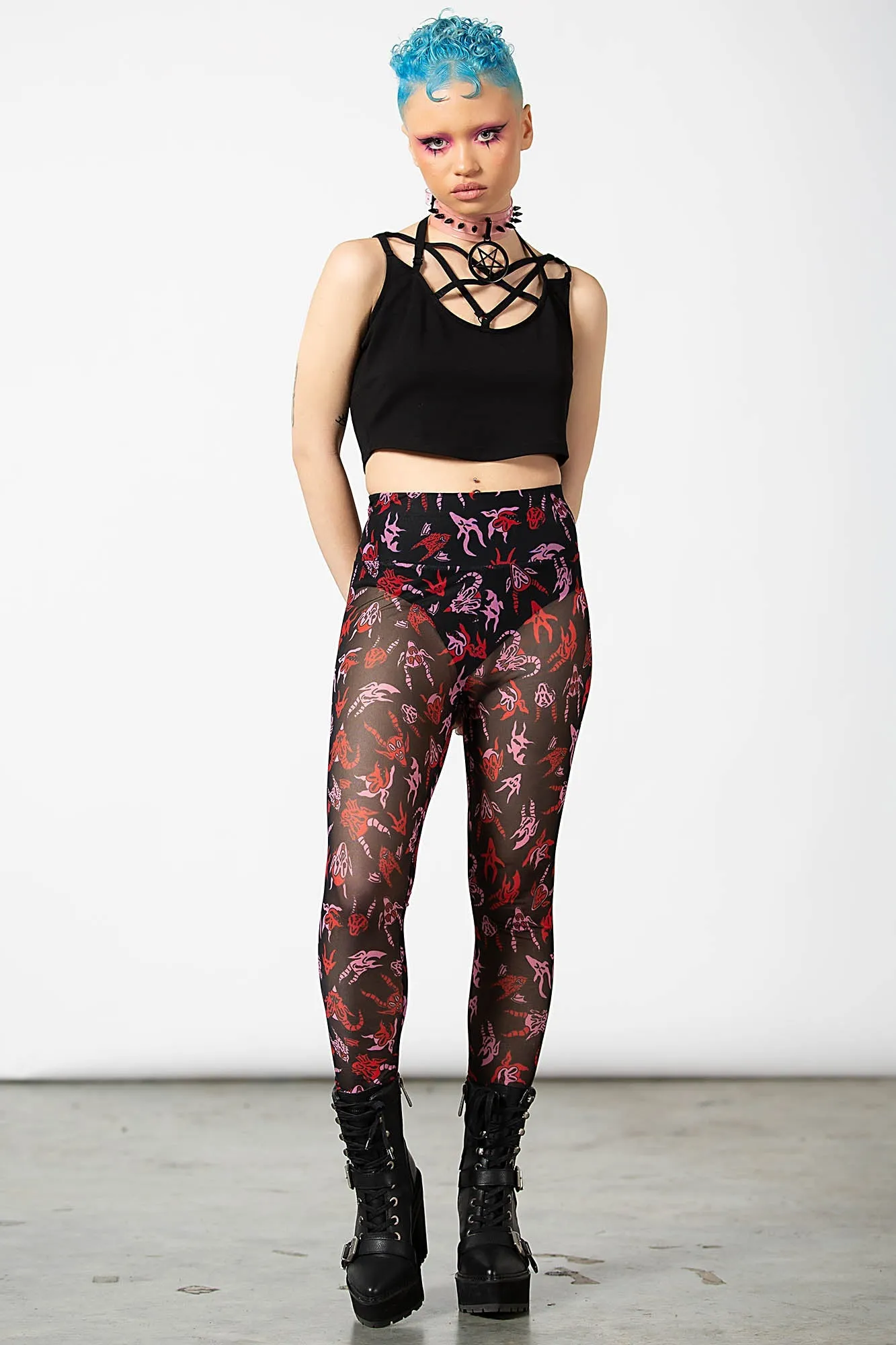 Devilish Leggings sold by Killstar