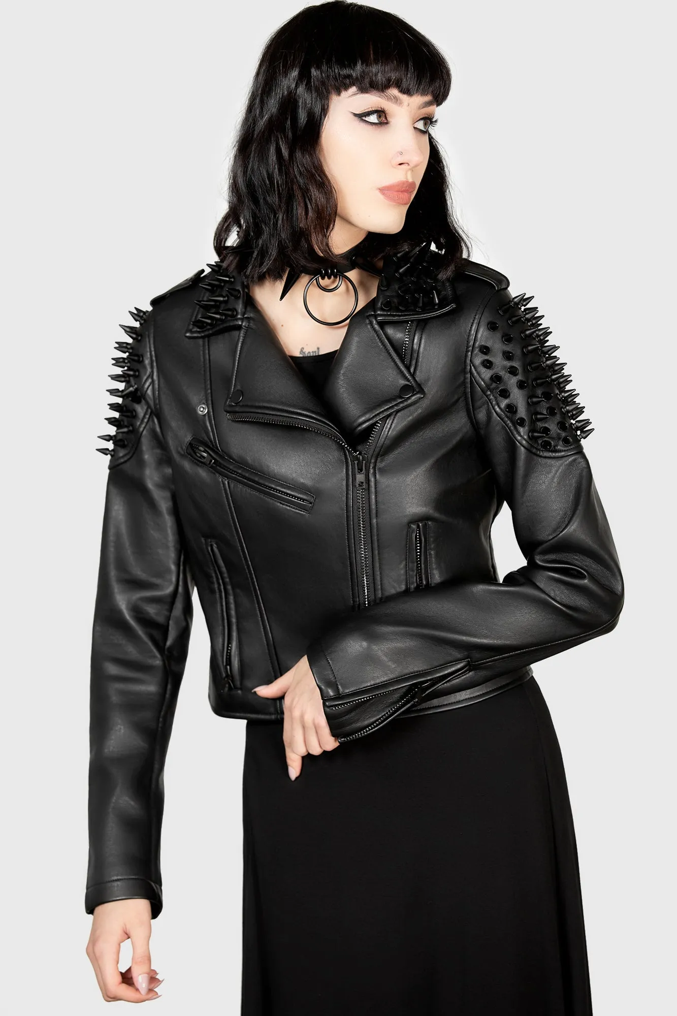 Black Magic Biker Jacket sold by Killstar product image thumbnail 2