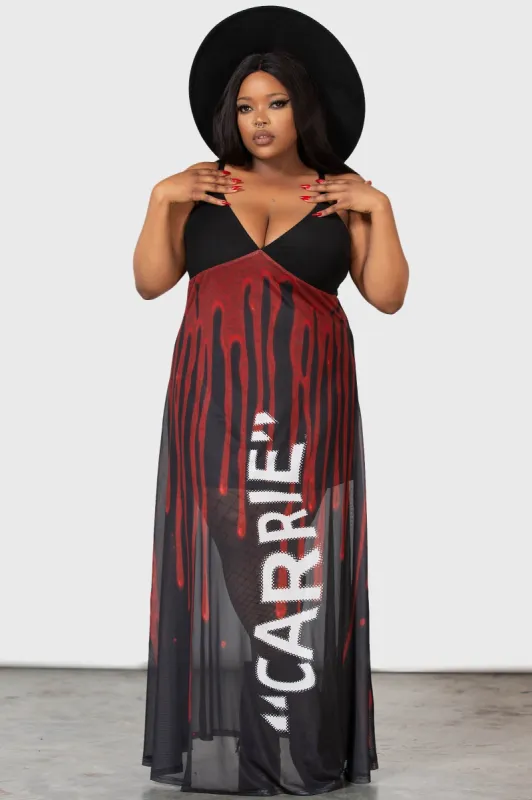 Warned Maxi Dress [PLUS] sold by Killstar
